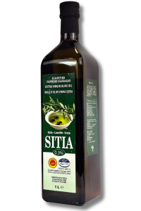 Grecka oliwa z oliwek Extra Virgin Sitia 0,3% 1 l ciemna butelka