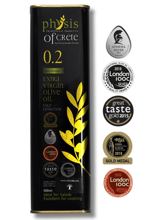 Oliwa z oliwek Extra Virgin Physis of Crete 0,2% 500 ml w puszce z Krety