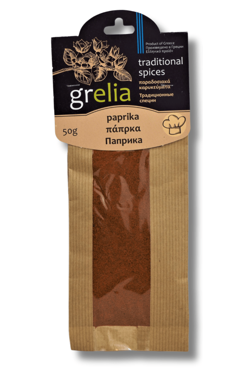 Grecka papryka 50 g w oryginalnym opakowaniu jako aromatyczna przyprawa z Krety