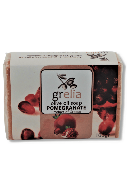 Greckie mydło oliwkowe Grelia o zapachu granatu 100 g