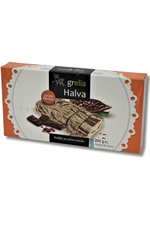 chałwa kakaowa Grelia 200 g w oryginalnym papierowym opakowaniu