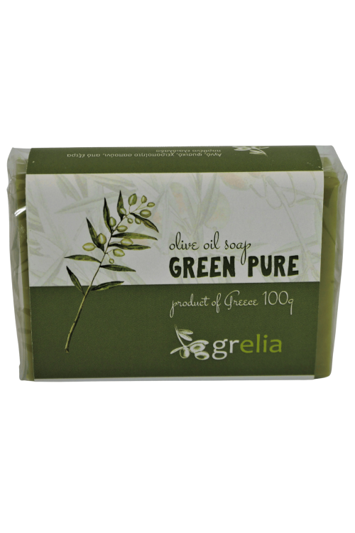 Greckie mydło oliwkowe naturalne Grelia 100 g w kostce