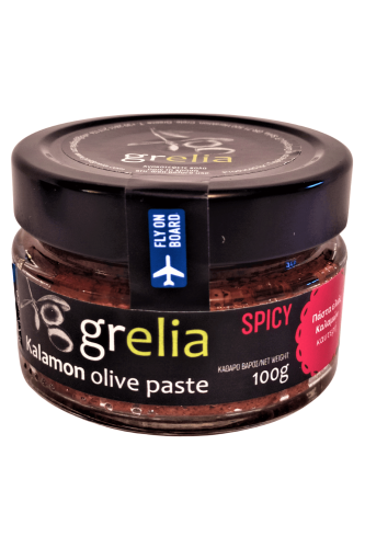 Ostra tapenada z oliwek Kalamata Grelia 100 g w słoiczku