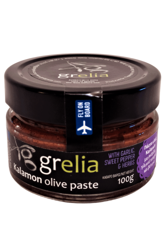Tapenada z oliwek Kalamata z czosnkiem i papryką 100 g w słoiczku