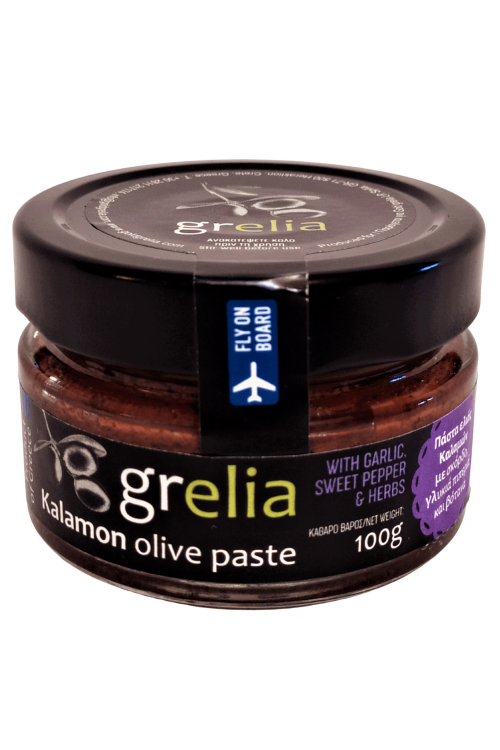 Tapenada z oliwek Kalamata z czosnkiem i papryką 100 g w słoiczku