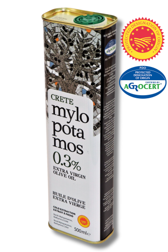 Grecka oliwa z oliwek Extra Virgin Mylopotamos 0,3% 500 ml w metalowej puszce