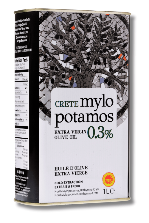 Grecka oliwa z oliwek Extra Virgin Mylopotamos 0,3% 1L w metalowej puszce