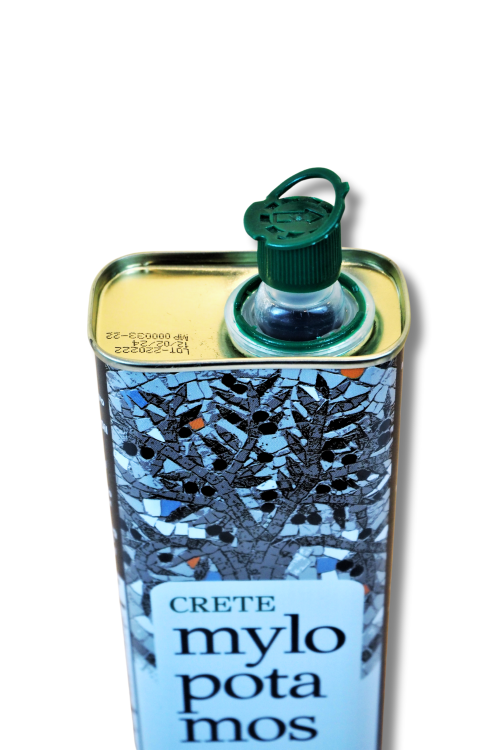 Grecka oliwa extra virgin Mylopotamos 1L w puszce z nalewakiem