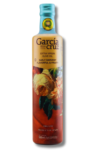 Garcia de la Cruz PRIMER ACEITE oliwa extra virgin bio 500 ml w kwiatowej ciemnej butelce