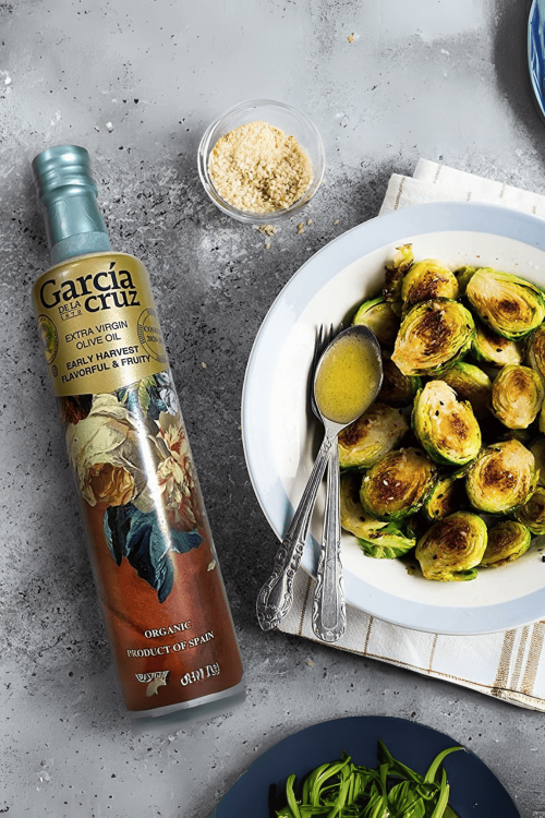 Oliwa extra virgin organic 500 ml Garcia de la Cruz w ozdobnej kwiatowej butelce