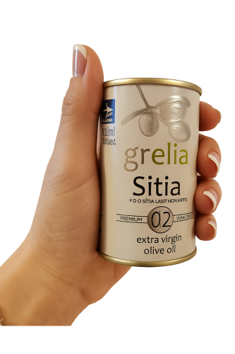 Grecka oliwa z oliwek Extra Virgin Grelia PDO Sitia 0,2% 100 ml w puszce