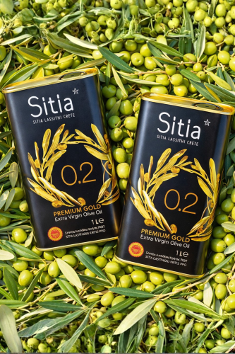 Zestaw 2 puszek oliwy Extra Virgin Sitia 0,2% po 1 litr każda