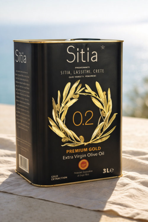 Puszka oliwy Extra Virgin Sitia 0,2% 3 l z Krety