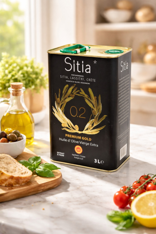 Oliwa Extra Virgin Sitia 0,2% 3 litry w kuchennej aranżacji