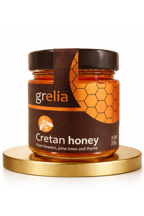 Miód tymiankowy Gold Grelia 270 g – widok słoika od przodu
