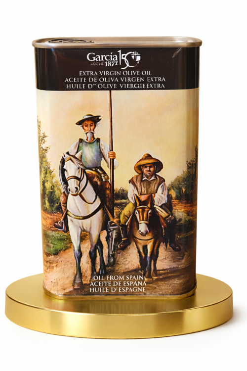 Oliwa García de la Cruz Don Kichot Extra Virgin 0,3% 500 ml – puszka front