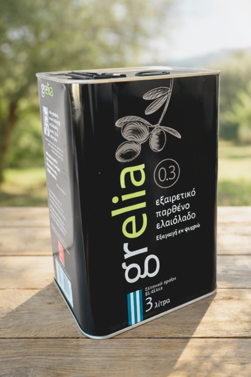 Oliwa z oliwek Extra Virgin Grelia 0,3% 3 l – metalowa puszka