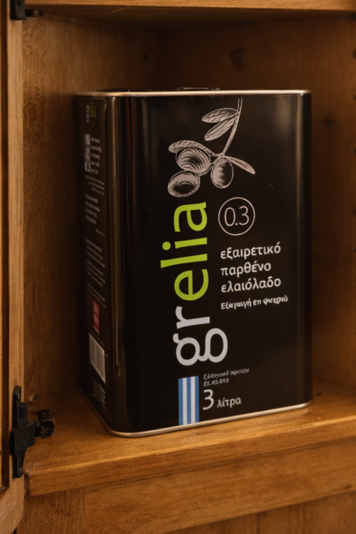 Grelia 0,3% grecka oliwa z oliwek 3 l - przechowywanie