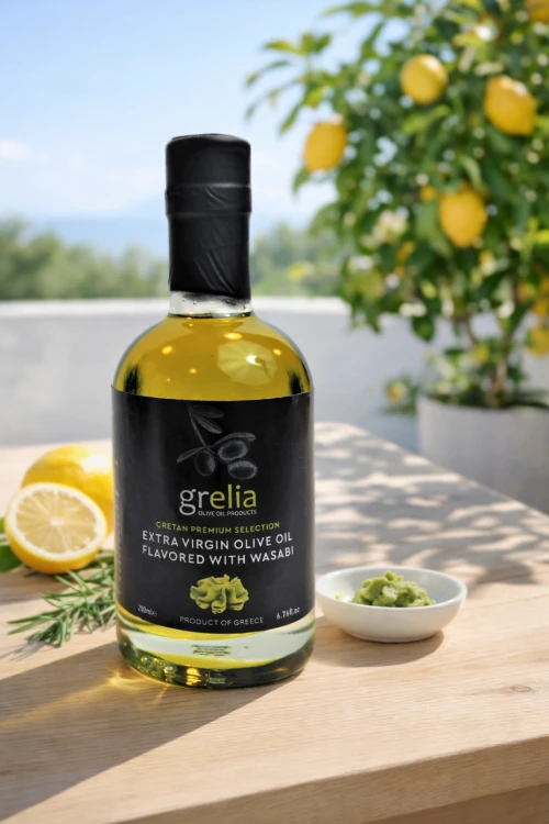 Oliwa z oliwek Extra Virgin z Wasabi Grelia 200 ml z Krety