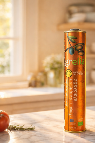 Oliwa extra virgin BIO 500 ml Grelia z Krety w metalowej puszce