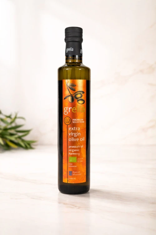 Oliwa z Krety extra virgin 500 ml w butelce do serwowania na zimno