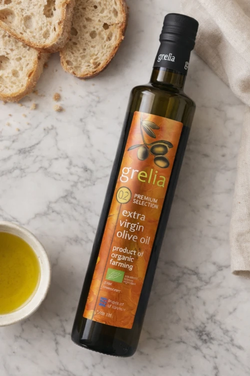 Oliwa extra virgin BIO 500 ml Grelia z Krety w butelce