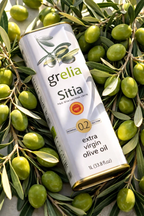 Grecka oliwa premium do sałatek i pieczywa Grelia Sitia 1 l