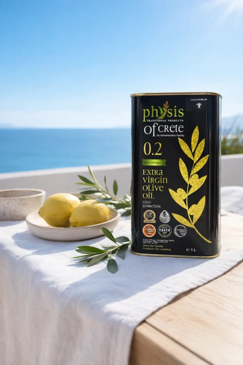 Oliwa extra virgin Koroneiki z Krety Physis of Crete 1L