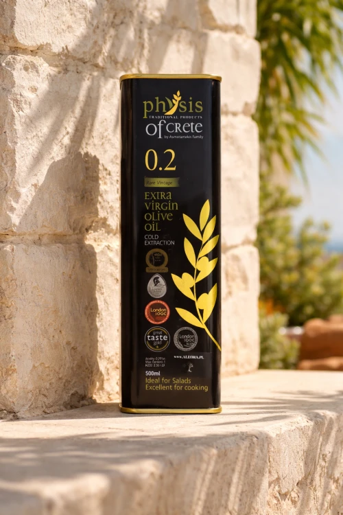 Oliwa z Krety Physis of Crete 0,2% 500 ml – opakowanie metalowe