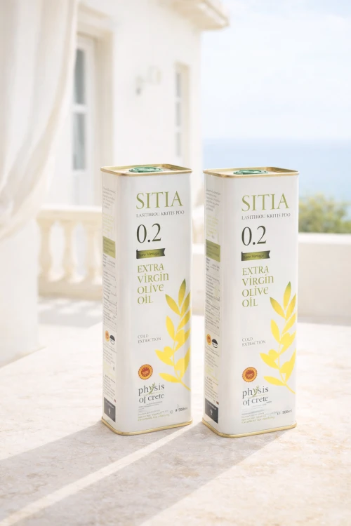 Oliwa z oliwek Koroneiki z regionu Sitia na Krecie 2 x 500 ml