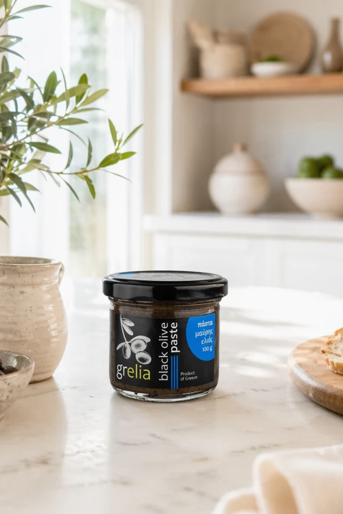 Tapenada z czarnych oliwek jako dodatek do grzanek i tapas