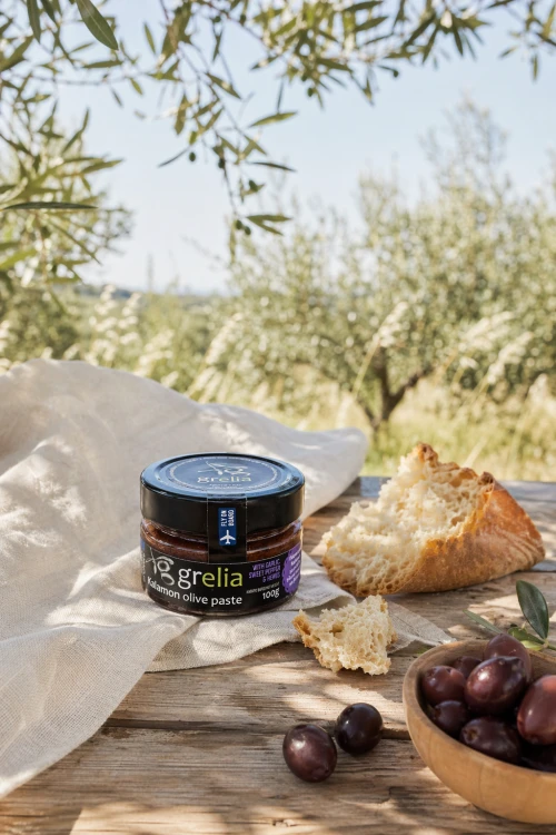 Pasta z oliwek Kalamata Grelia 100 g – grecki dodatek do przekąsek