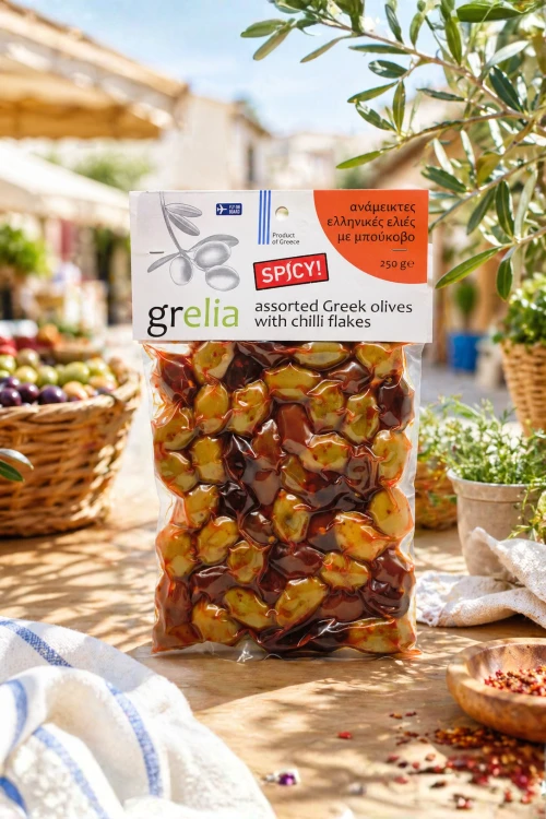 Greckie oliwki mix do sałatek i przekąsek