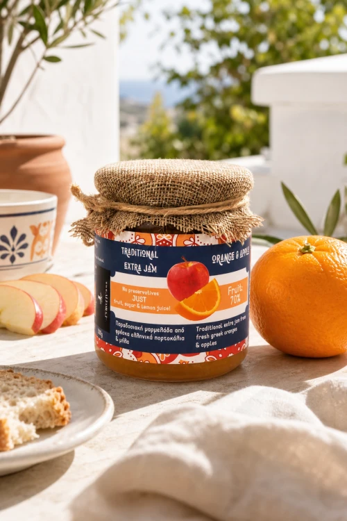 Grecki dżem Grelia 300 g z pomarańczą i jabłkiem
