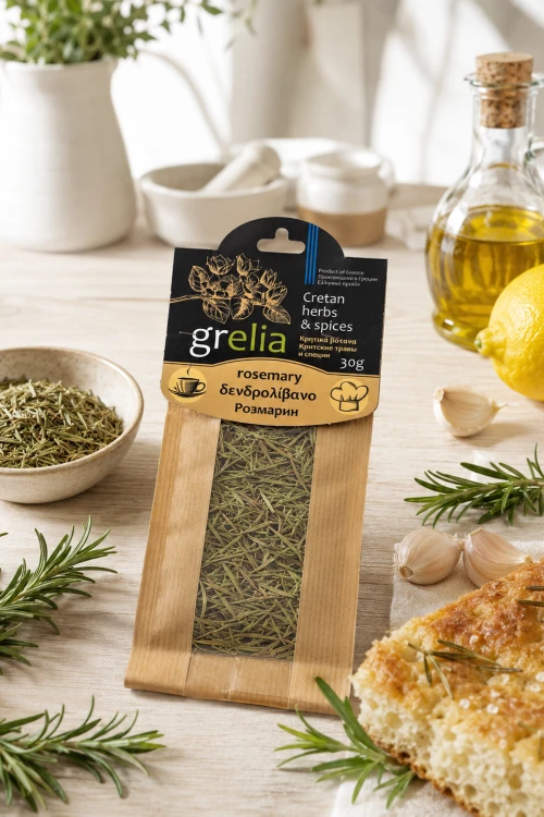 Aromatyczny rozmaryn z Grecji Grelia 30 g do dań śródziemnomorskich