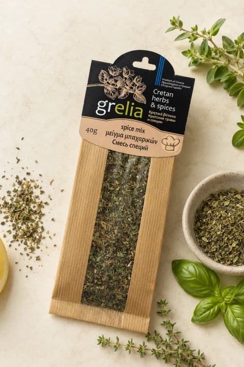Aromatyczna przyprawa grecka Grelia do kuchni śródziemnomorskiej