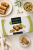 grecka baklava pistacjowa Grelia w deserowej aranżacji