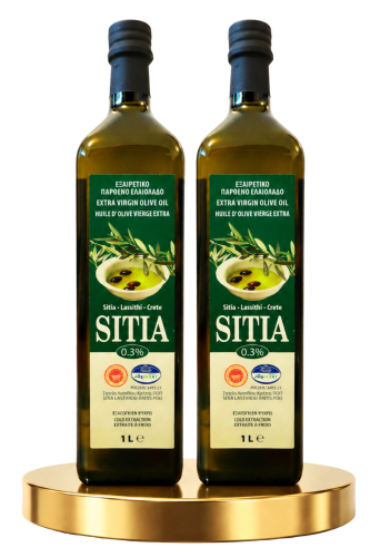 Grecka oliwa extra virgin z rejonu Sitia 0,3% zestaw 2 x 1l