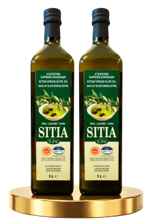 Grecka oliwa extra virgin z rejonu Sitia 0,3% zestaw 2 x 1l