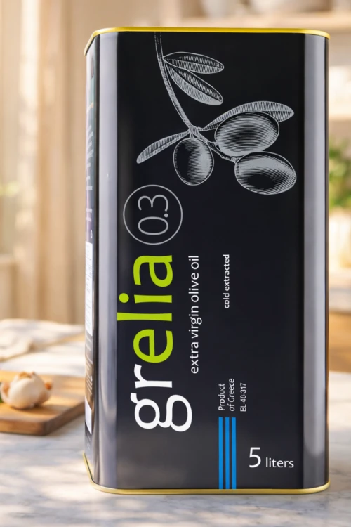 Oliwa z oliwek Extra Virgin Grelia 0,3% 5 l – metalowa puszka